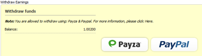 Вывод денег с Clic4cents на Payza.com